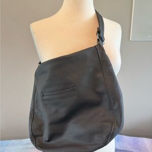 Thirty-One Charcoal Textured Leather Shoulder Bag